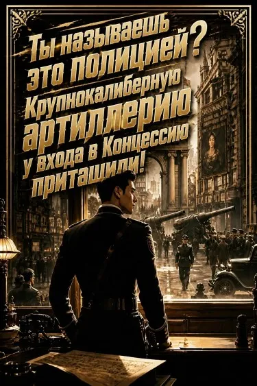 Ты называешь это полицией? Крупнокалиберную артиллерию у входа в концессию притащили!