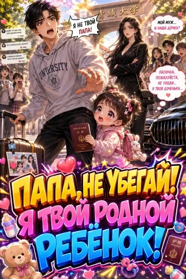 Папа, не убегай! Я твой родной ребёнок! - обложка