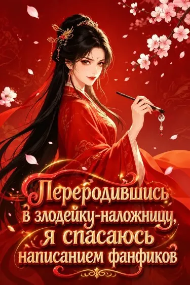 Переродившись в злодейку-наложницу, я спасаюсь написанием фанфиков - обложка