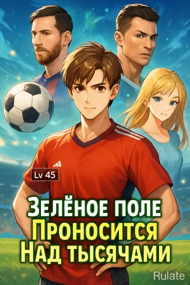 Зеленое поле Проносится Над тысячами