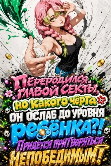 Переродился главой секты, но какого чёрта он ослаб до уровня ребёнка? Придётся притворяться непобедимым! - обложка