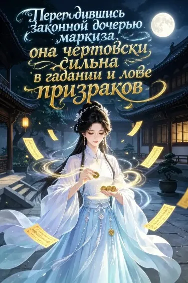 Переродившись законной дочерью маркиза, она чертовски сильна в гадании и ловле призраков - обложка