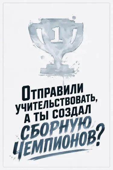 Отправили учительствовать, а ты создал сборную чемпионов? - обложка новеллы
