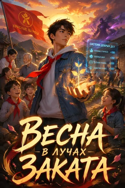 Весна в лучах заката - обложка