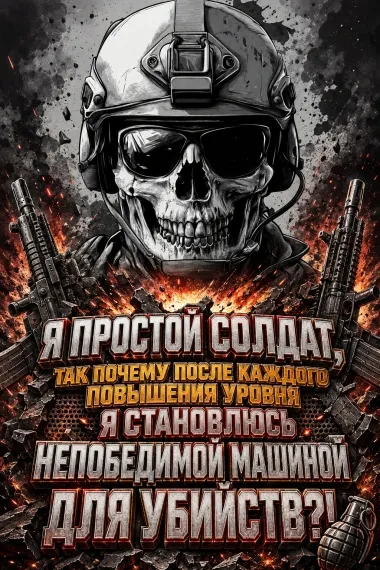 Я простой солдат , так почему после каждого повышения уровня я становлюсь непобедимой машиной для убийств?! - обложка