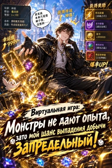 Виртуальная игра: Монстры не дают опыта, зато мой шанс выпадения добычи запредельный! - обложка
