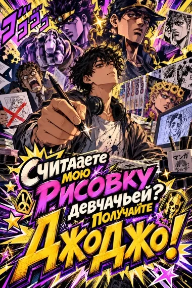 Считаете мою рисовку девчачьей? Получайте ДжоДжо!