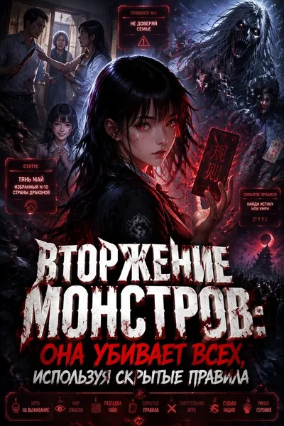 Вторжение монстров: Она убивает всех, используя скрытые правила - обложка
