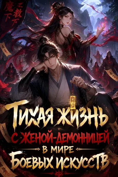 Тихая жизнь с женой-демоницей в мире боевых искусств - обложка