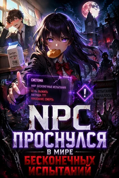NPC проснулся в мире бесконечных испытаний - обложка