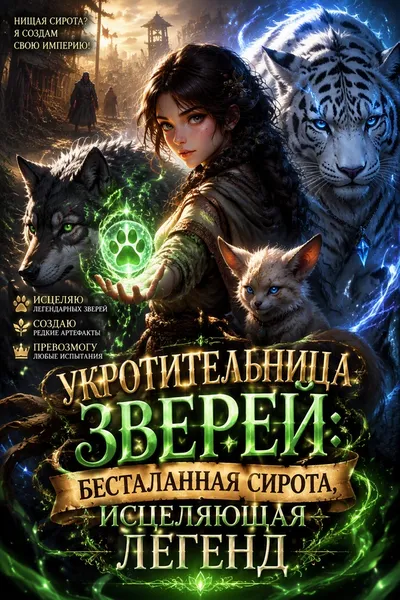 Укротительница зверей: Бесталанная сирота, исцеляющая легенд - обложка