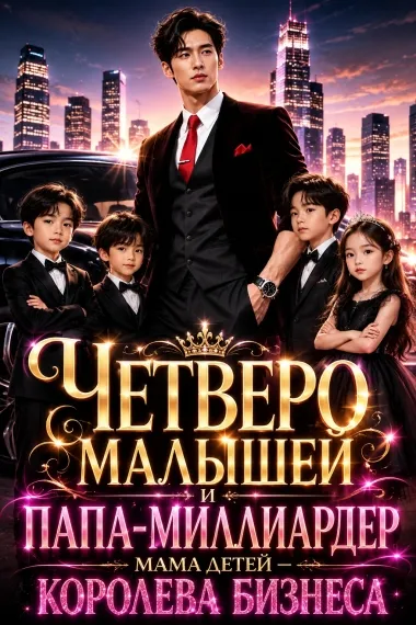 Четверо малышей и папа-миллиардер: мама детей — королева бизнеса - обложка