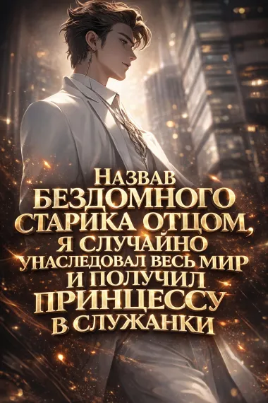 Назвав бездомного старика отцом, я случайно унаследовал весь мир и получил принцессу в служанки - обложка