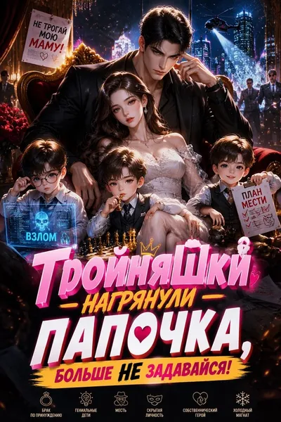 Тройняшки нагрянули — папочка, больше не задавайся! - обложка